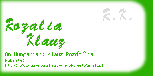 rozalia klauz business card